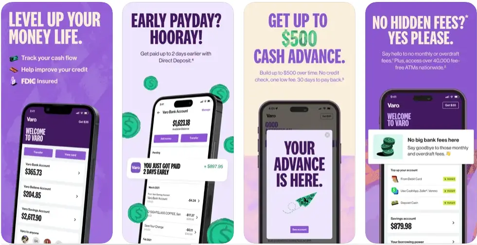 Varo Bank Cash Advance App